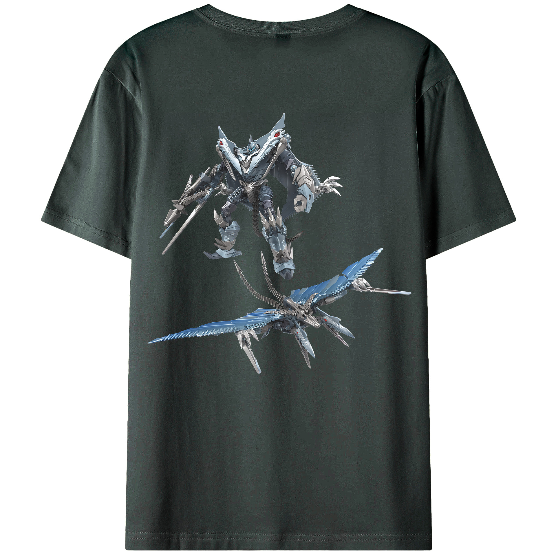 （画像用） Transformers トランスフォーマー 綿100％ メンズ半袖Tシャツ（バックプリント） 通気性